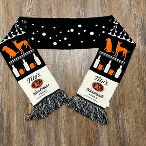 Tito's Handmade Vodka Knit Scarf - Dog Theme - 71" x 8" - Unisex